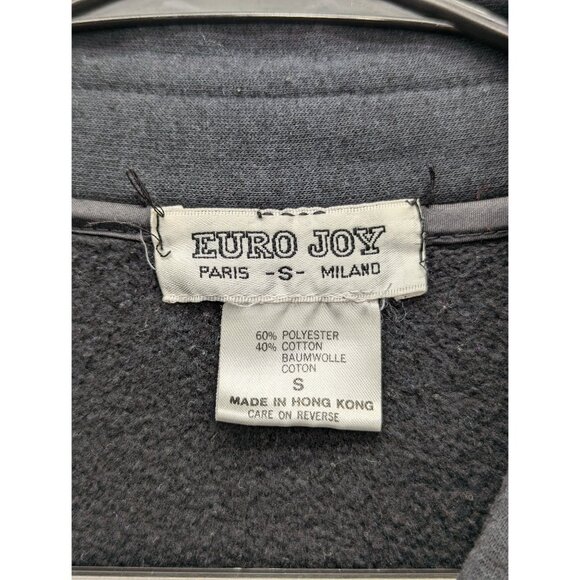 VTG 90s Euro Joy Jacket Womens S Button Up Southwestern Cottagecore Baggy Black - Picture 11 of 11